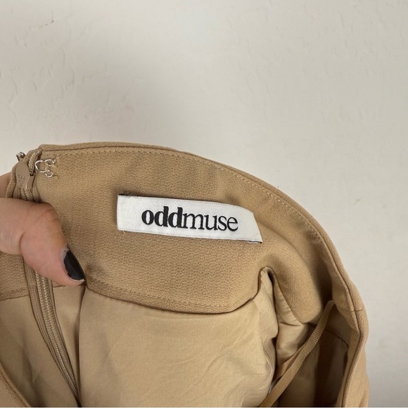 Odd Muse The Ultimate Muse Straight Leg Trousers in Camel - Picture 12 of 14